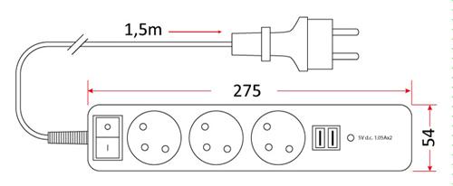 RUM-LUX | PM/3-3-1,5M+W+2xUSB 3x1,0 BIAŁY | pm-3-3-1,5m+w+2xusb_3x1,0_bialy_[r001].jpg